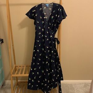 Draper James linen wrap dress